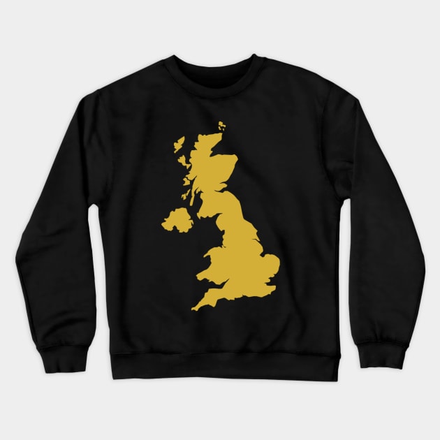 United Kingdom Map Crewneck Sweatshirt by Wordandart